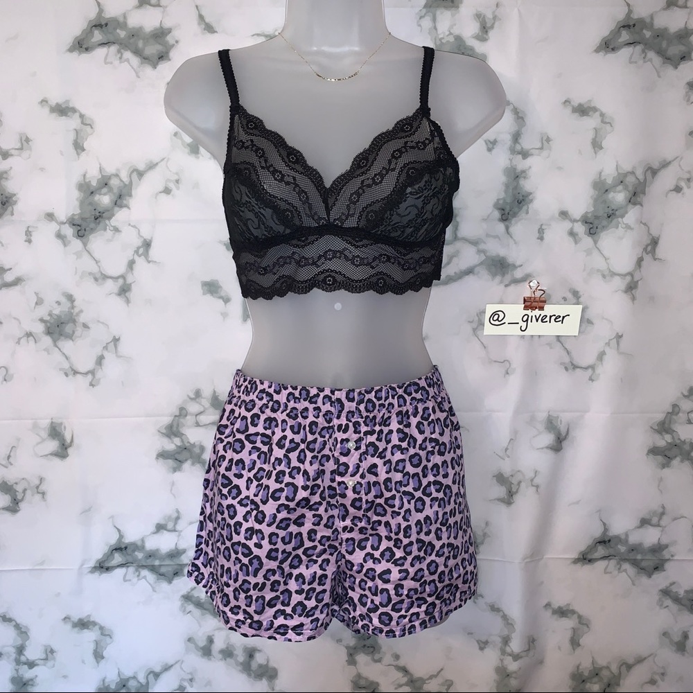 Leopard Print PINK PJ SHORTS VICTORIAS SECRET